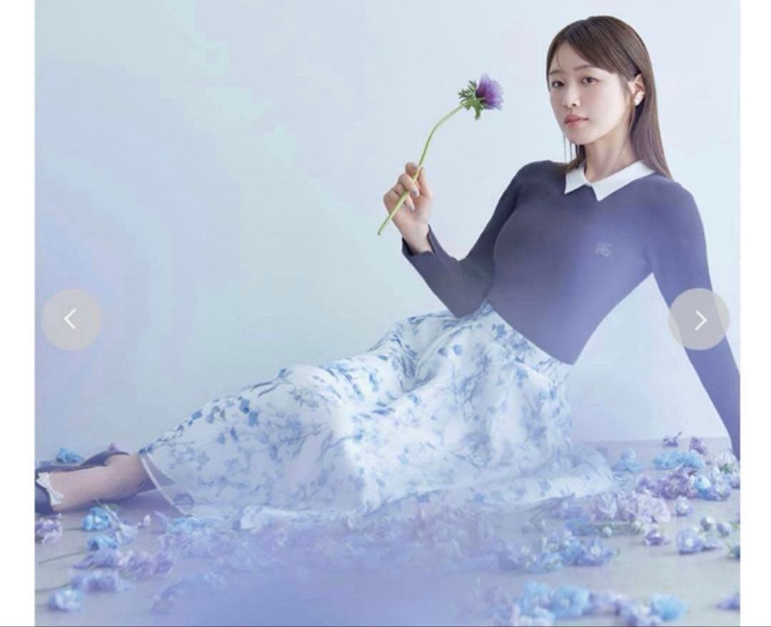 《美品》CELFORD セルフォード　レイヤードフラワープリントスカート　38