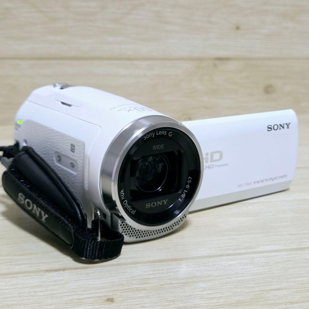未使用に近い【極上美品】SONY HDR-CX680 ビデオカメラ ホワイト