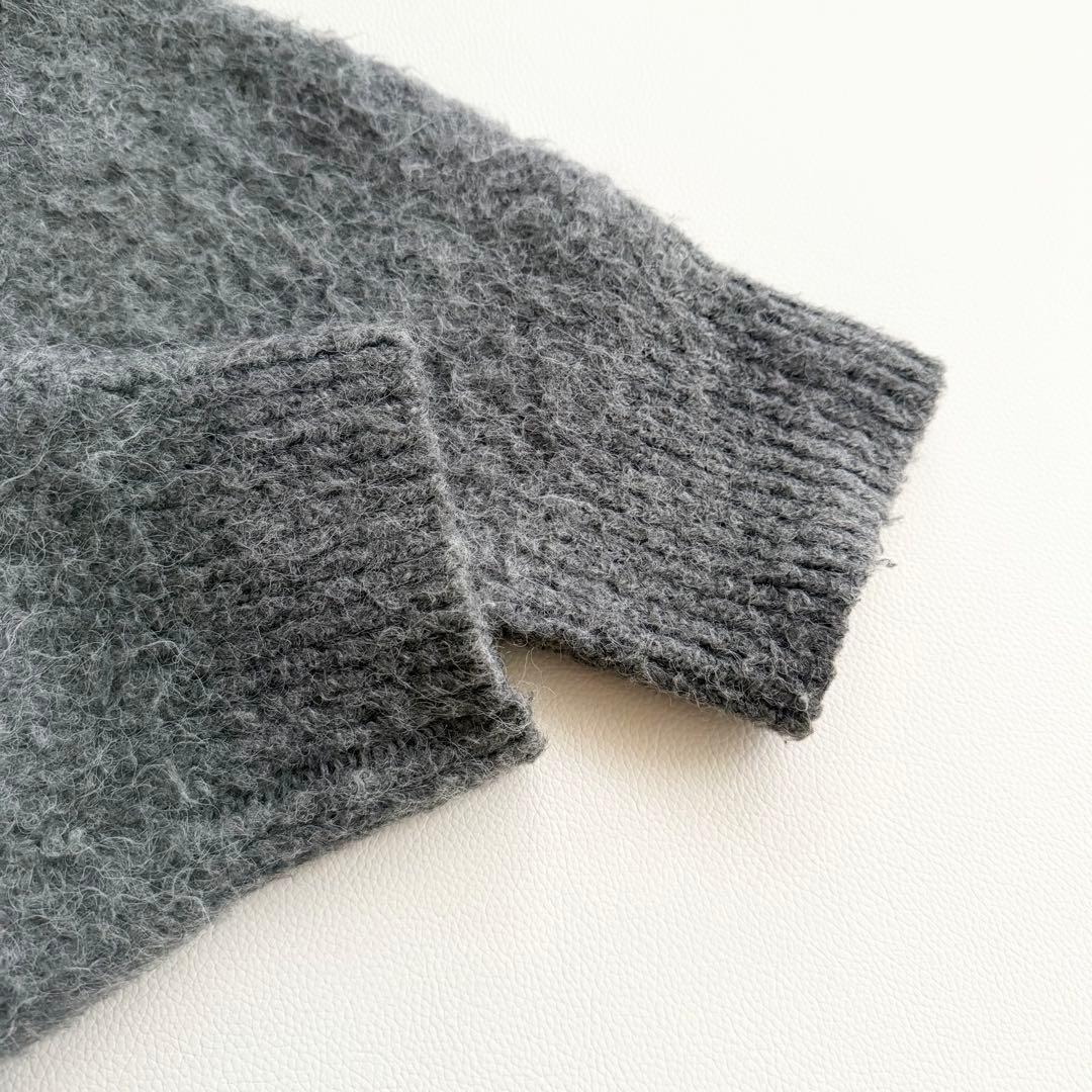 23AW 【トゥデイフル】Brashed Vneck Cardigan グレー