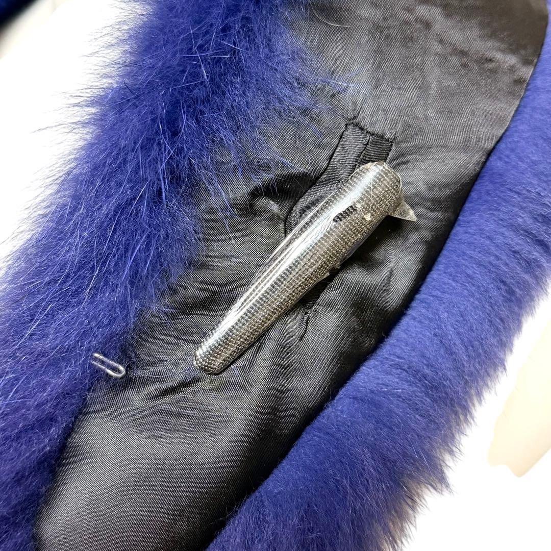 極美品✨SAGA FURS 染色ブルーフォックス リアルファー 本毛皮 ショール
