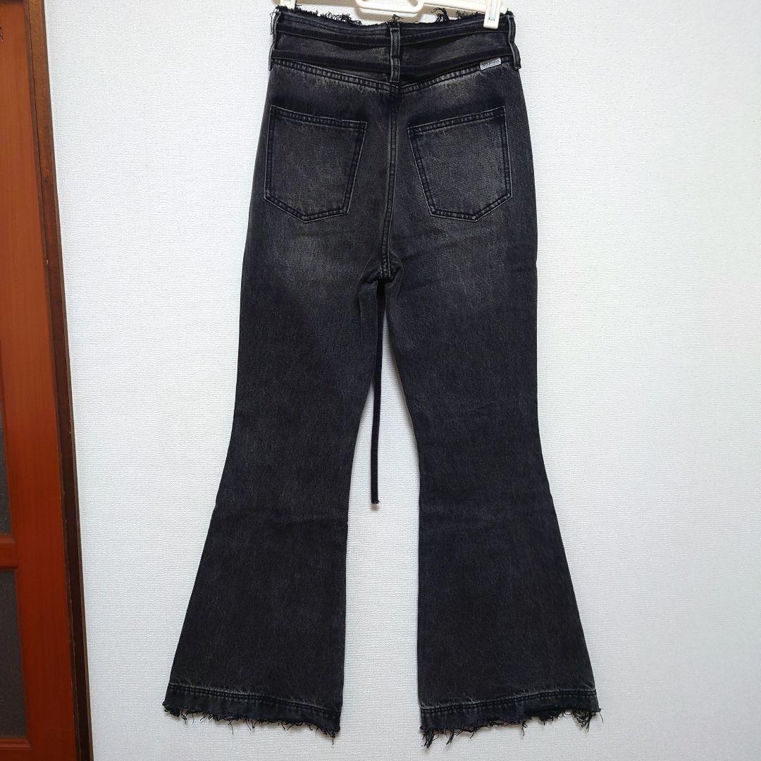 SLY FRINGE JW FLARE PT-E サイズ0 ブラック デニム