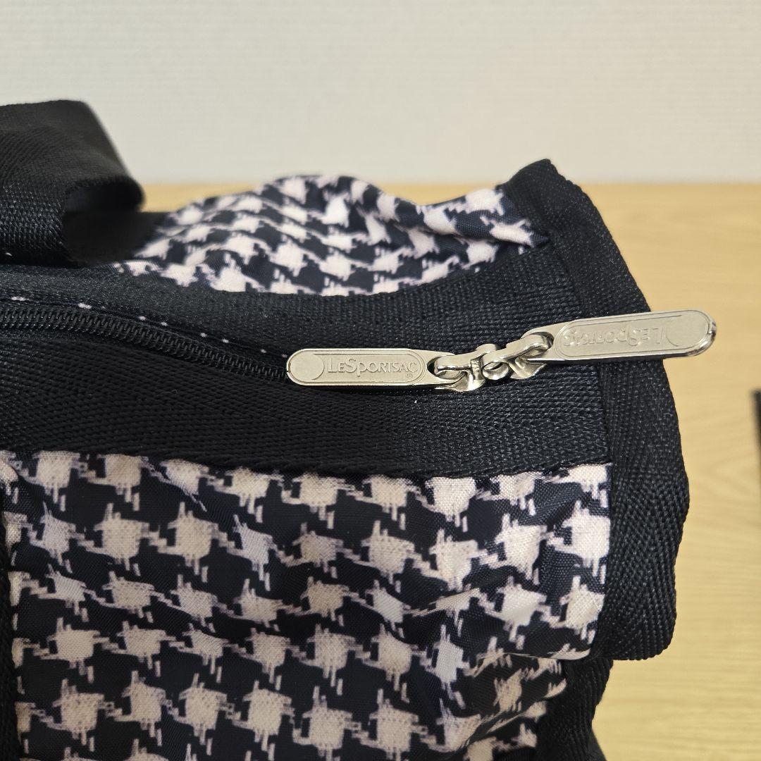 美品 レスポートサック 千鳥格子ボストンバッグ ポーチ付き