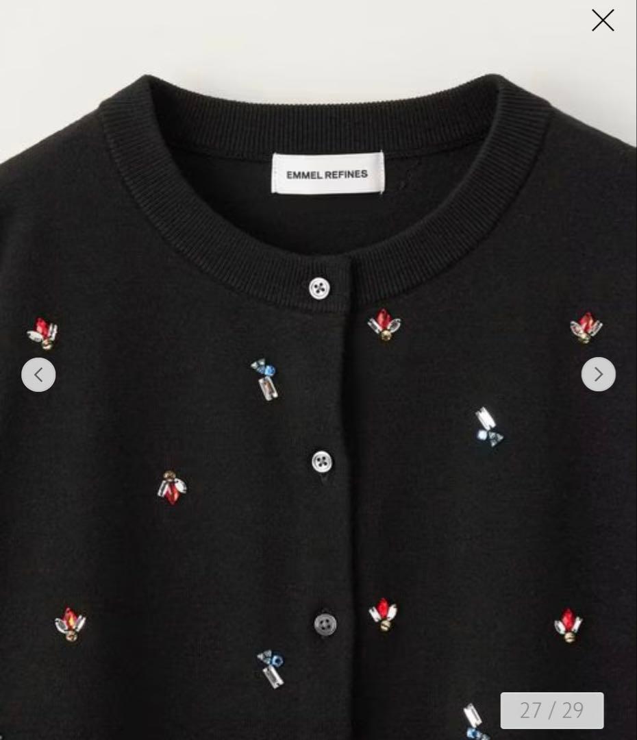 EMMEL REFINES EM ビジュー カーディガン