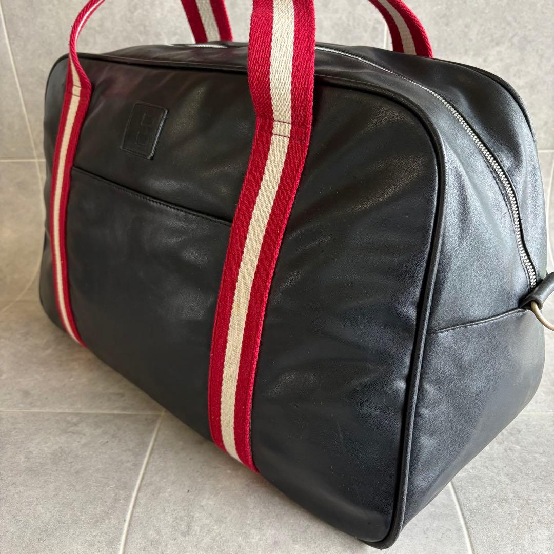 BALLY トレインスポッティング 本革 大容量 ボストンバッグ ストラップ付き
